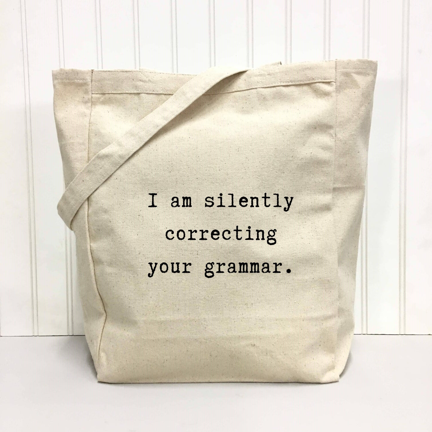 Silently Correcting Your Grammar Tote Bag by Things Uncommon