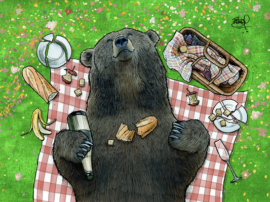 The Crasher Greeting Card (blank inside) by Shawn Braley Illustration