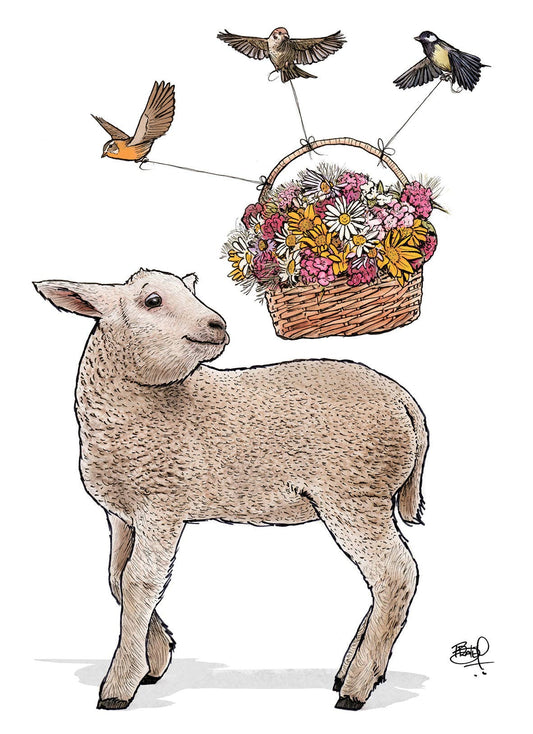 Love From Above Greeting Card (blank inside) by Shawn Braley Illustration