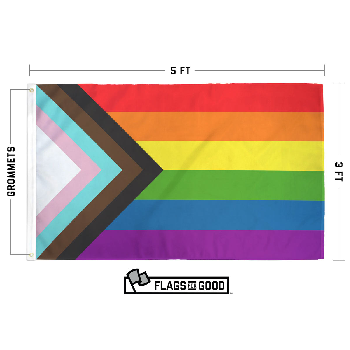 Progress Pride Flag (Licensed) by Flags for Good
