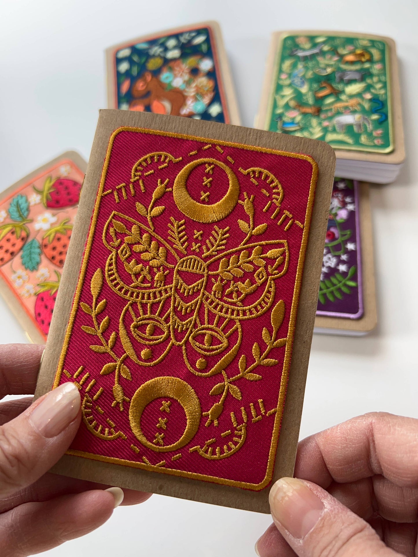 Mythic Moth Embroidered Pocket notebook from Rikrack