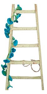 Handcrafted Felt Flower Garland in Blue/Turquoise from Paper High