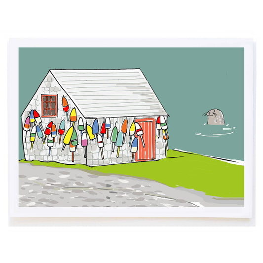 Buoy Shack - Greeting Card (Blank Inside) by Molly O