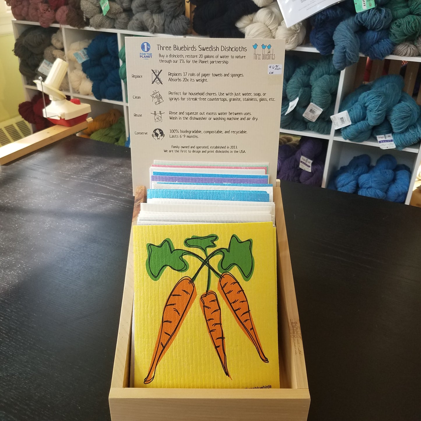 Carrots - Swedish Dishcloths by Three Blue Birds