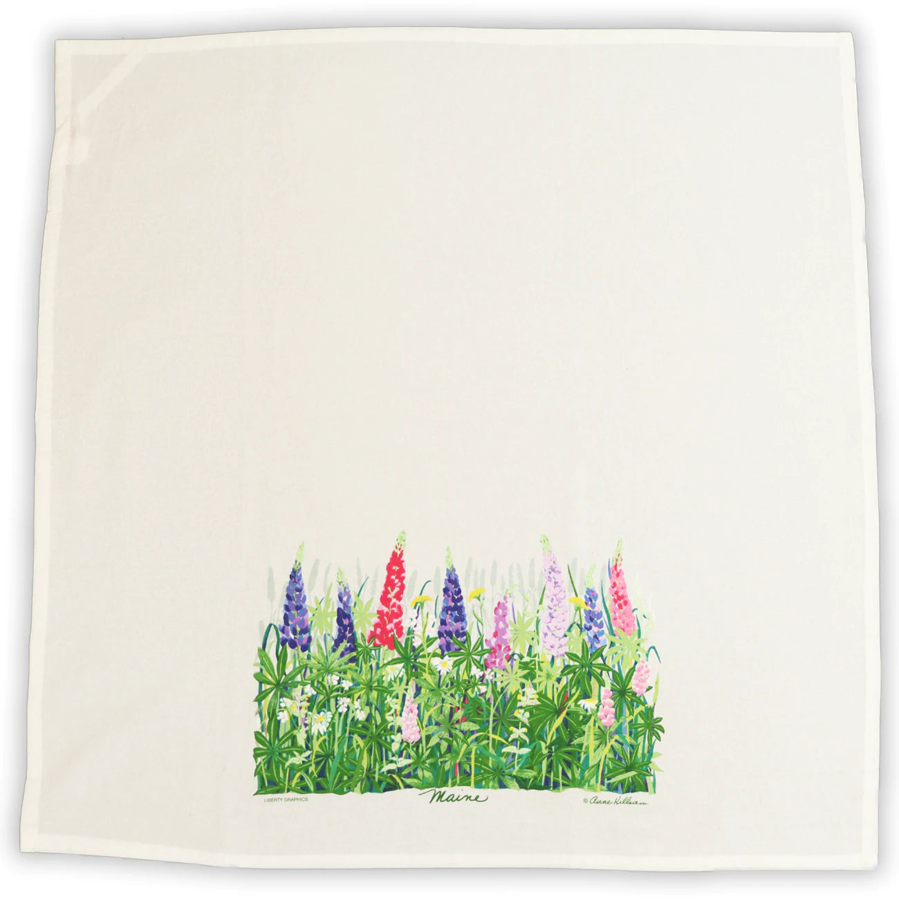 Lupine & Daisies - Flour Sack Tea Towel by Liberty Graphics