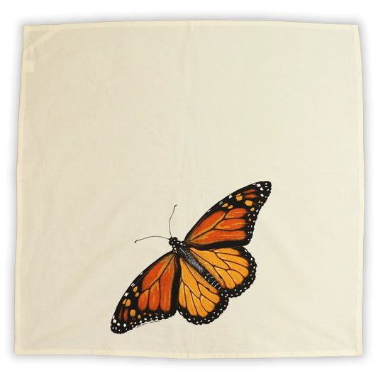 Monarch Metamorphosis - Flour Sack Tea Towel by Liberty Graphics - Maine Yarn & Fiber Supply