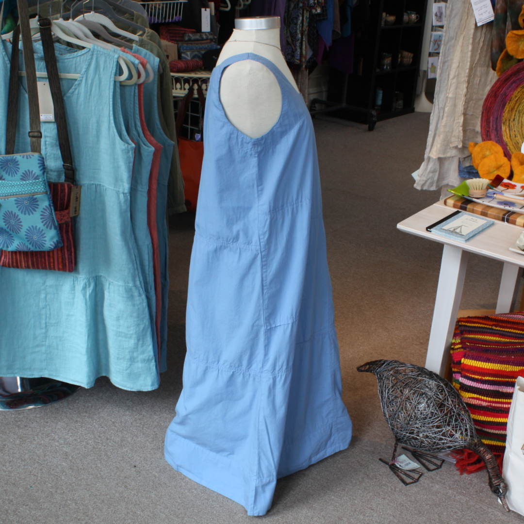 50% off Organic Cotton Poplin Sundress in Lakeshore (with pockets!) by Cut Loose Clothing