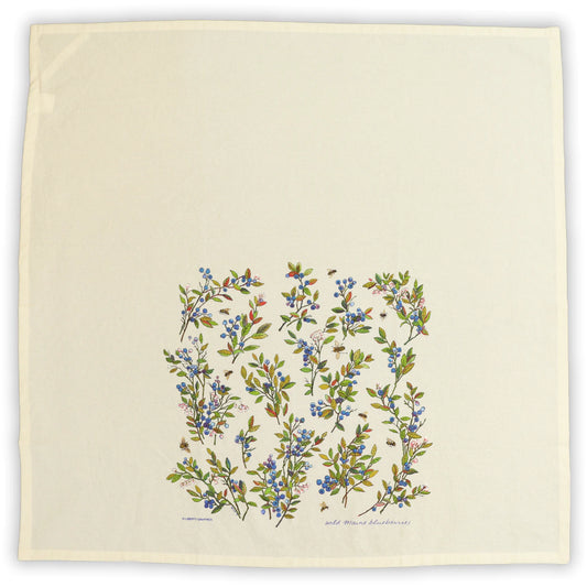 Wild Maine Blueberries - Flour Sack Tea Towel by Liberty Graphics - Maine Yarn & Fiber Supply