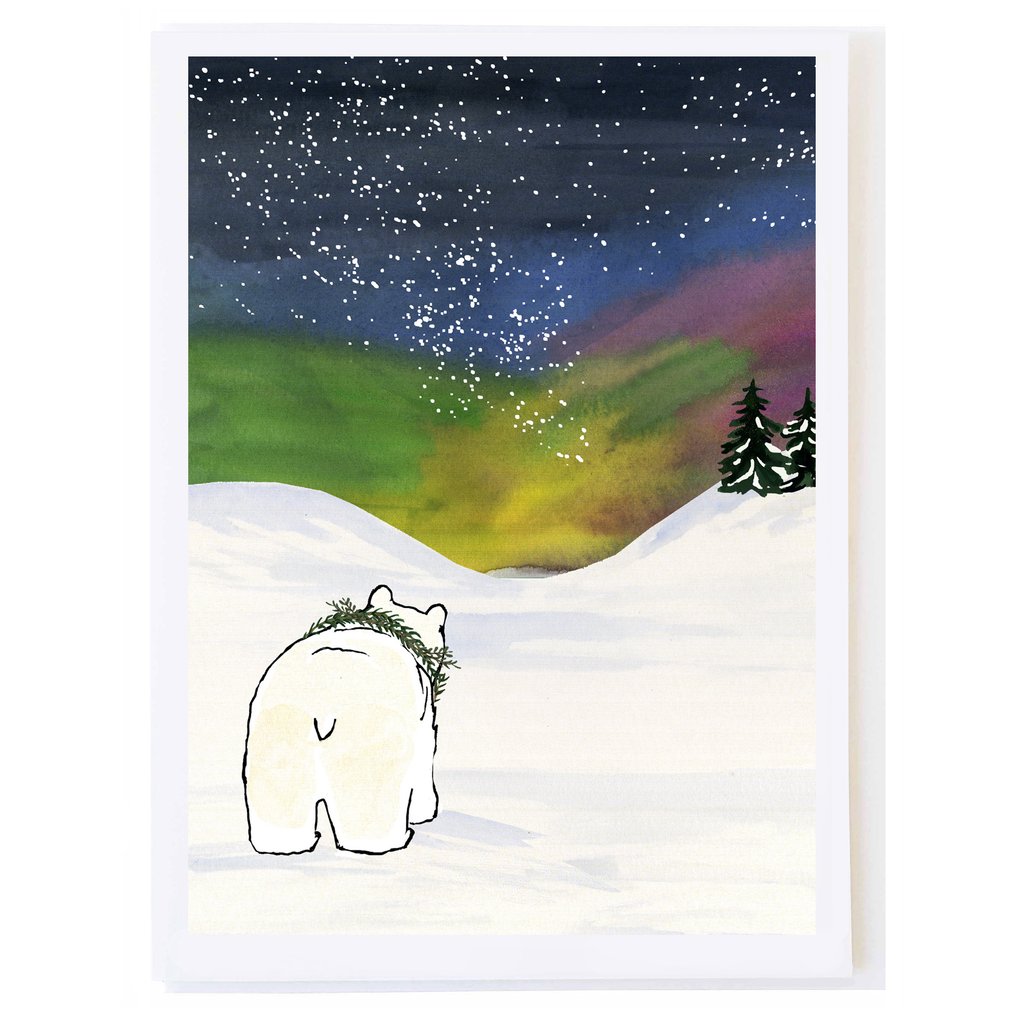 Northern Lights / Aurora Borealis Bear - Box Card Set by Molly O