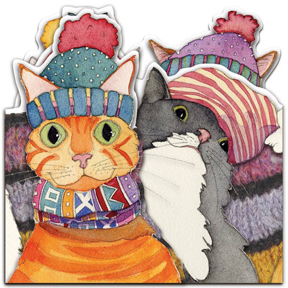 Cats in Hats Two Fold Greeting Card from Emma Ball