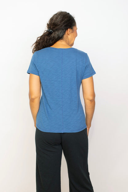 Cotton Coverstitch Tee in Twilight by Habitat Clothing