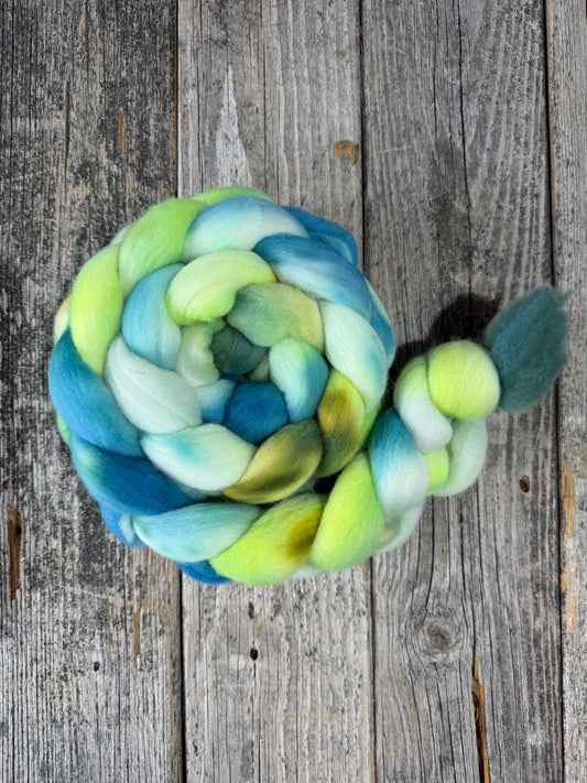 Hand Dyed by Bristol Ivy Merino Top Braid ~6oz