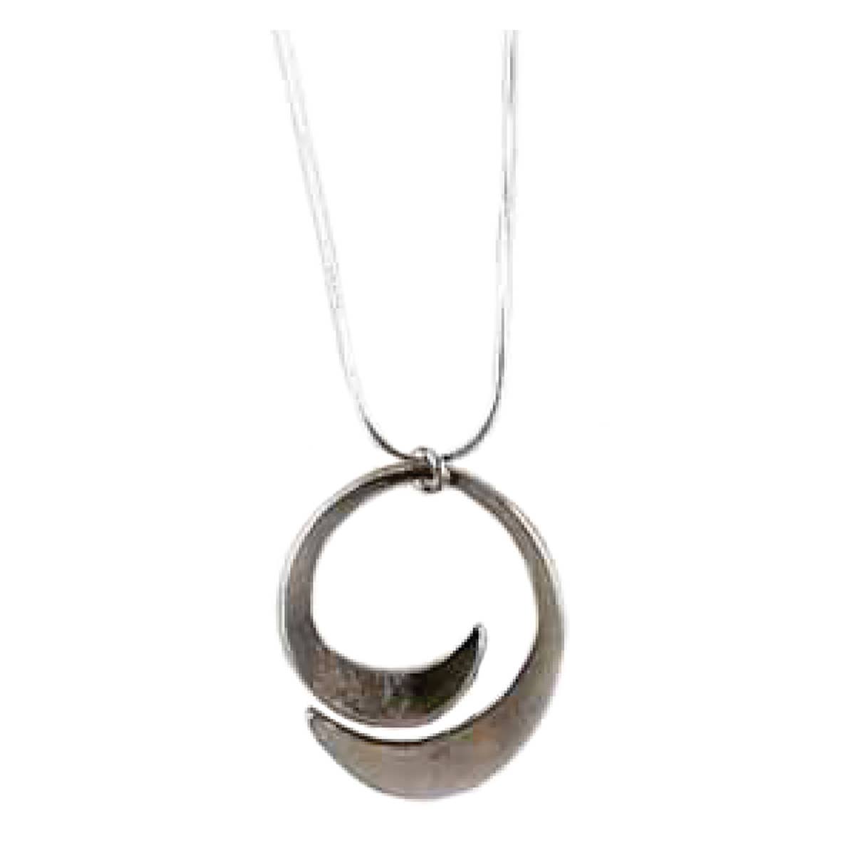Wave necklace in Oxidized Sterling Silver by Julia Britell Design