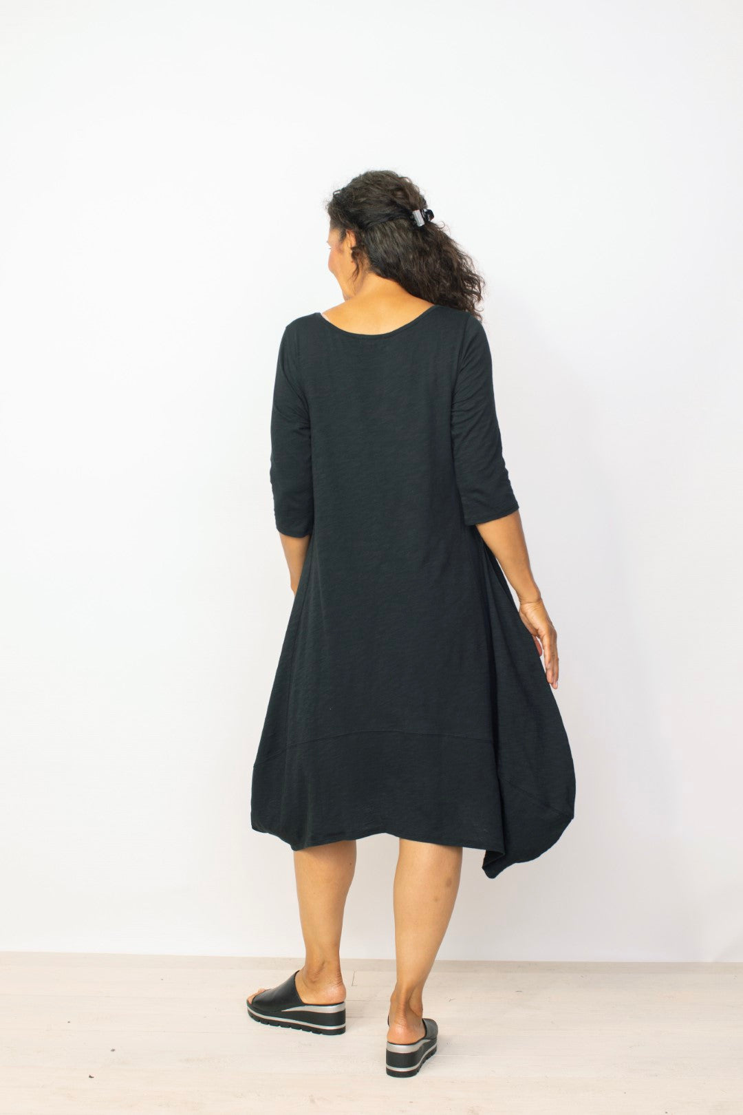 Cotton Artist Dress in Black by Habitat Clothing