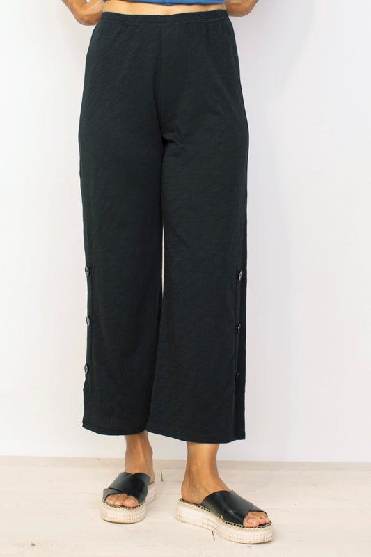 Cotton Art Flood Pant in Black by Habitat Clothing