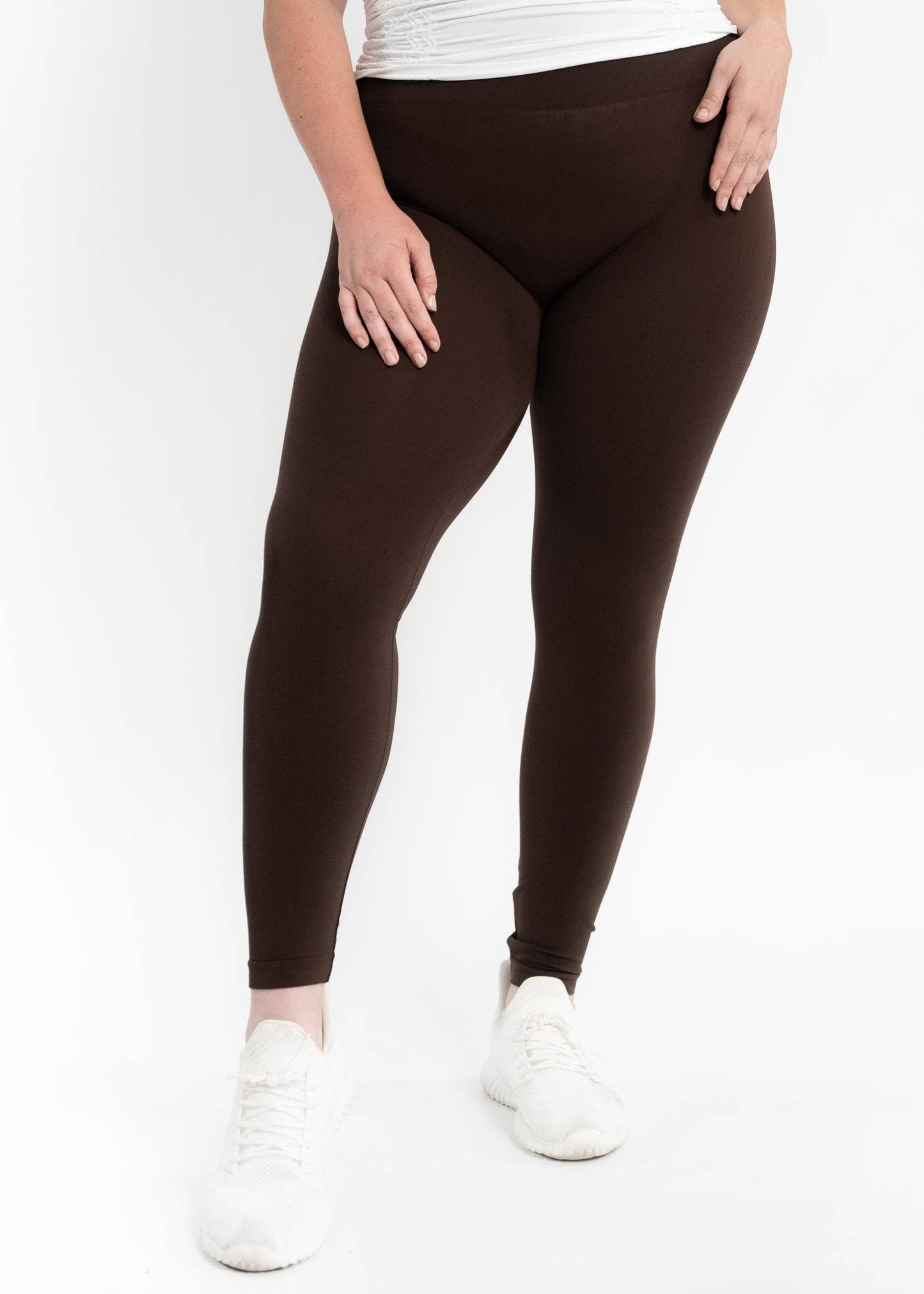 PLUS High-Waist Full Length Leggings by Elietian