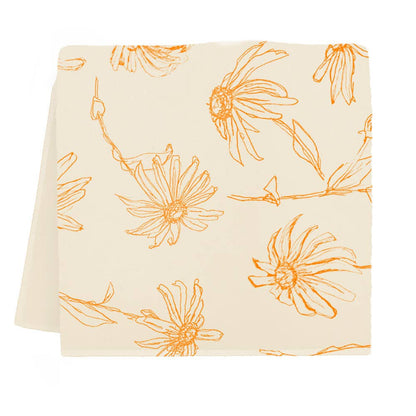 Sunshine Yellow Floral Tea Towel from Eric and Christopher