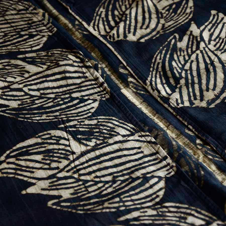 Jungle Black Lounge Kimono/Robe Beach Coverup by Ichcha - Maine Yarn & Fiber Supply