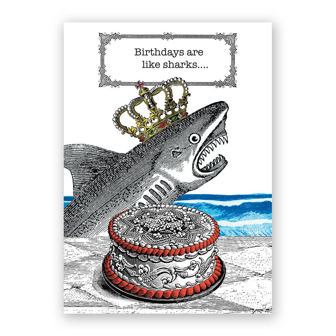 Shark - Birthday Card by The Mincing Mockingbird - Maine Yarn & Fiber Supply