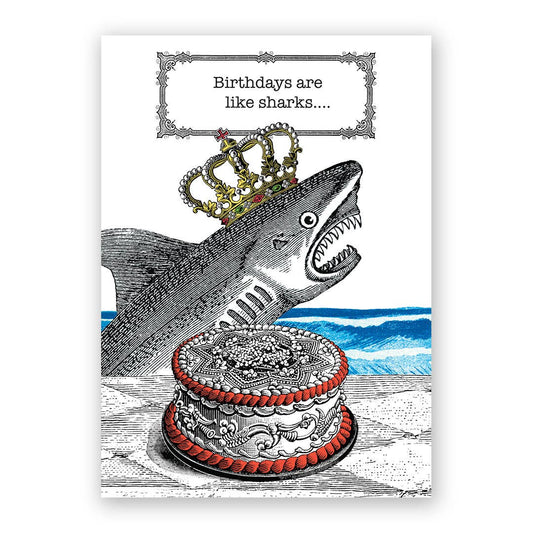 Shark - Birthday Card by The Mincing Mockingbird - Maine Yarn & Fiber Supply