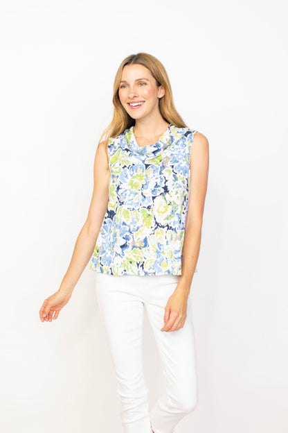 Floral Cowl Top in Cornflower by Habitat Clothing