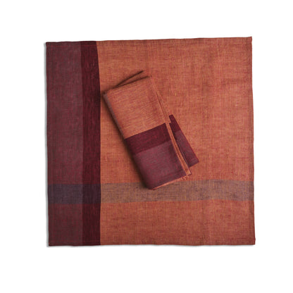 ROSE WINE Handwoven Flax Linen Napkins (set of 2) from Sustainable Threads