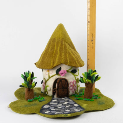 Felt Country Cottage Playset For Finger Puppets by The Winding Road - Maine Yarn & Fiber Supply