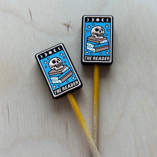 Tarot The Reader Skull Book Stitch Stoppers from Comma Craft Co
