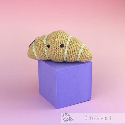 Croissant Bag Charm Crochet Kit from Hardicraft