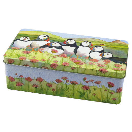 Sea Thrift Puffins Long Tin from Emma Ball Ltd