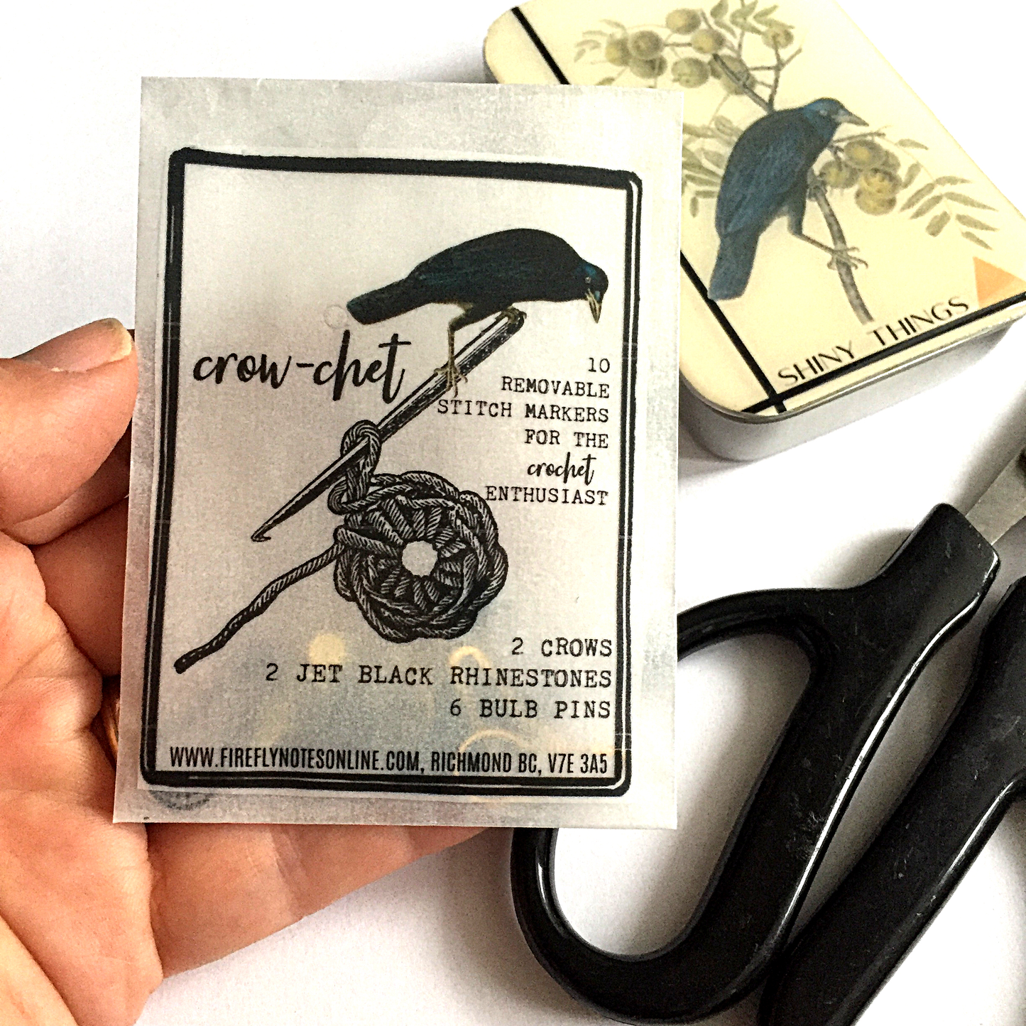 Crow-chet Crochet Stitch Marker Pack from Firefly Notes