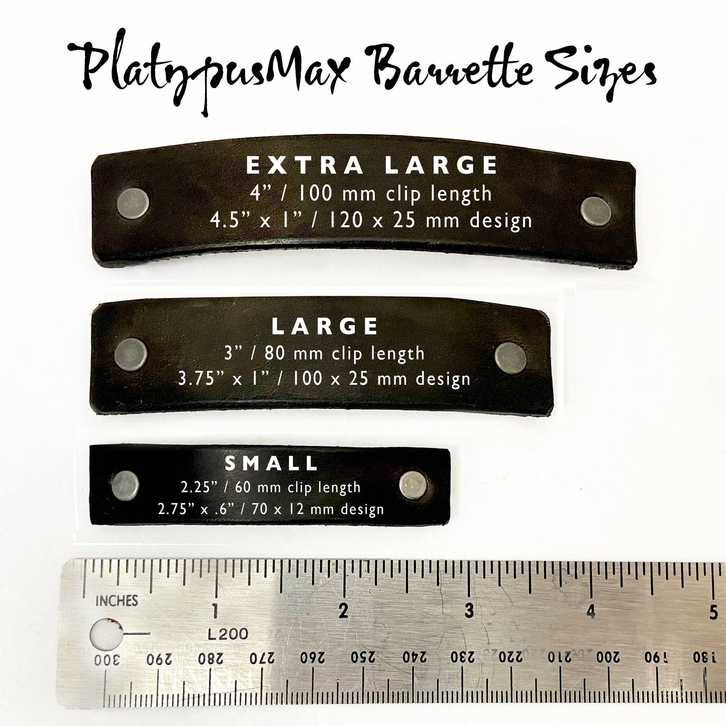 Violet Spirals Leather Hair Barrette by PlatypusMax