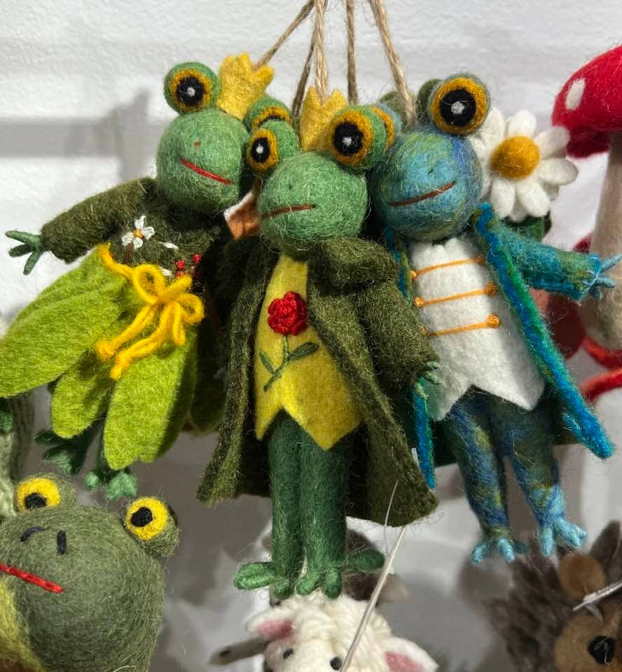 Dapper Frog Ornaments from The Winding Road