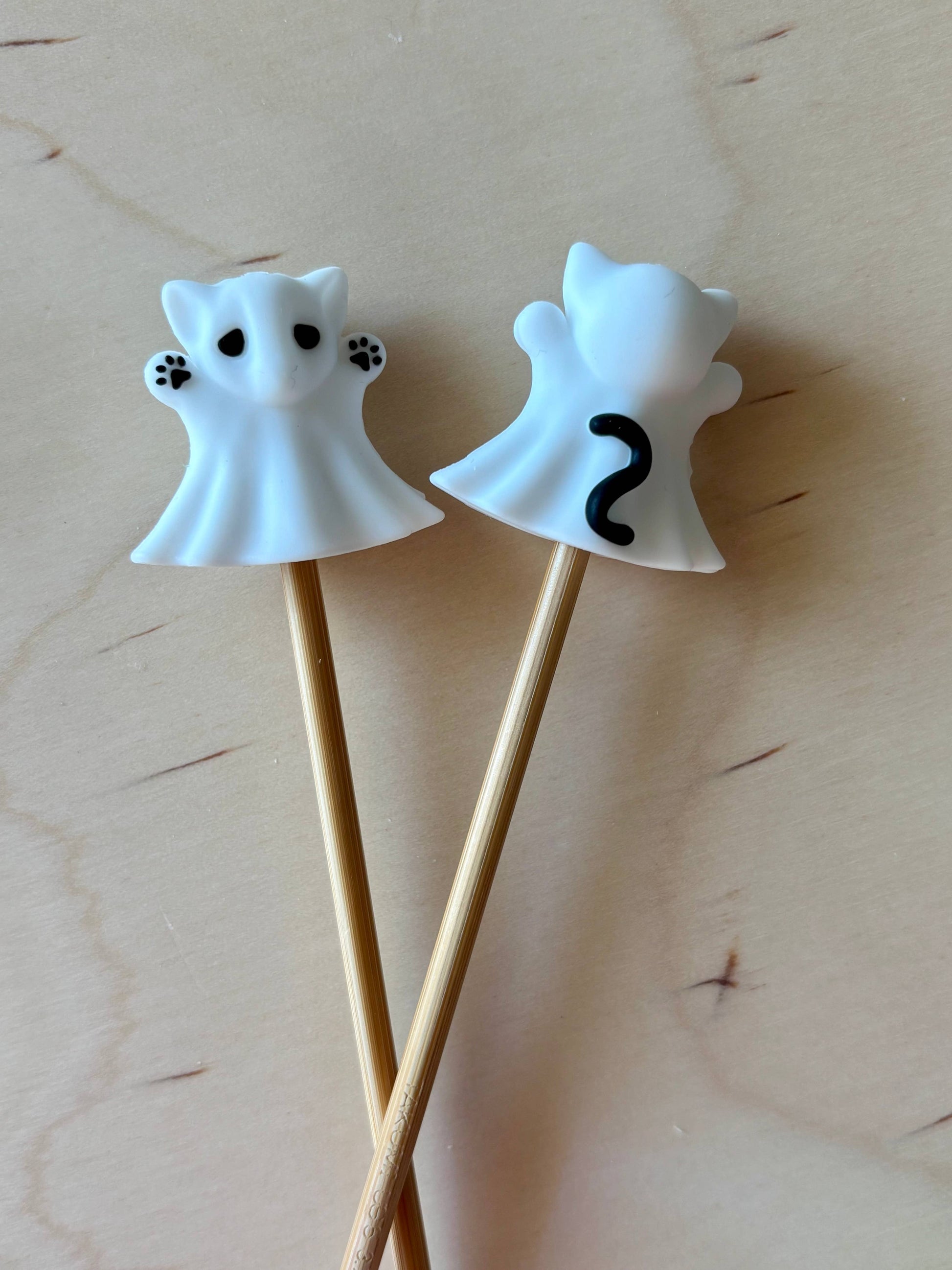 Black Cat Boo Stitch Stoppers from Comma Craft Co - Maine Yarn & Fiber Supply