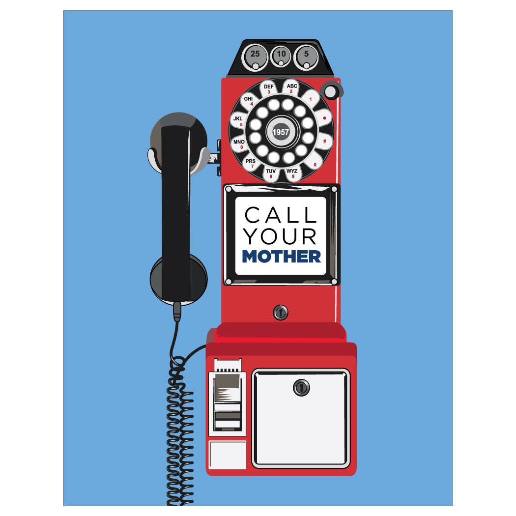 Call Your Mother Payphone Magnet by Fridgedoor - Maine Yarn & Fiber Supply