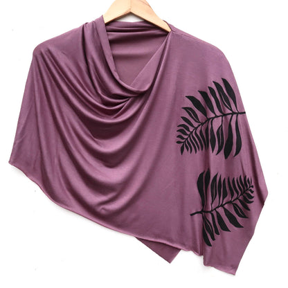 Frond Poncho (black ink) by Windsparrow Studio