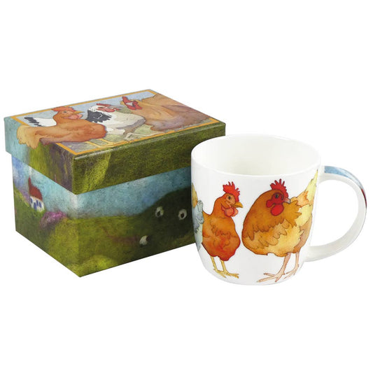 Felted Chickens Bone China Mug With Gift Box from Emma Ball