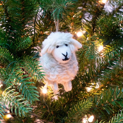 White Sheep Holiday Ornaments by The Winding Road