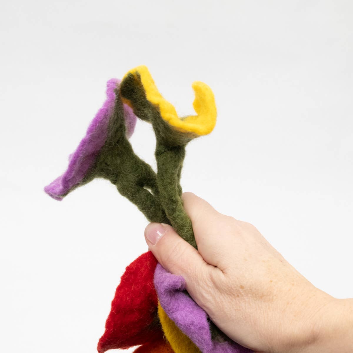 Multicolor - Felt Flower Vine Garland by The Winding Road - Maine Yarn & Fiber Supply