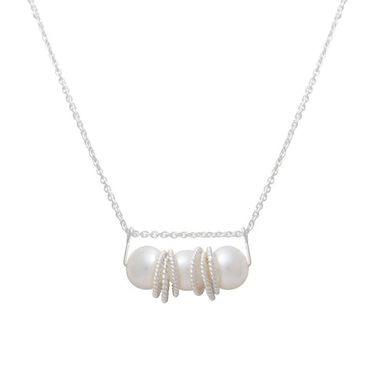 Classic Pearl Bar Necklace by Naomi Jewelry