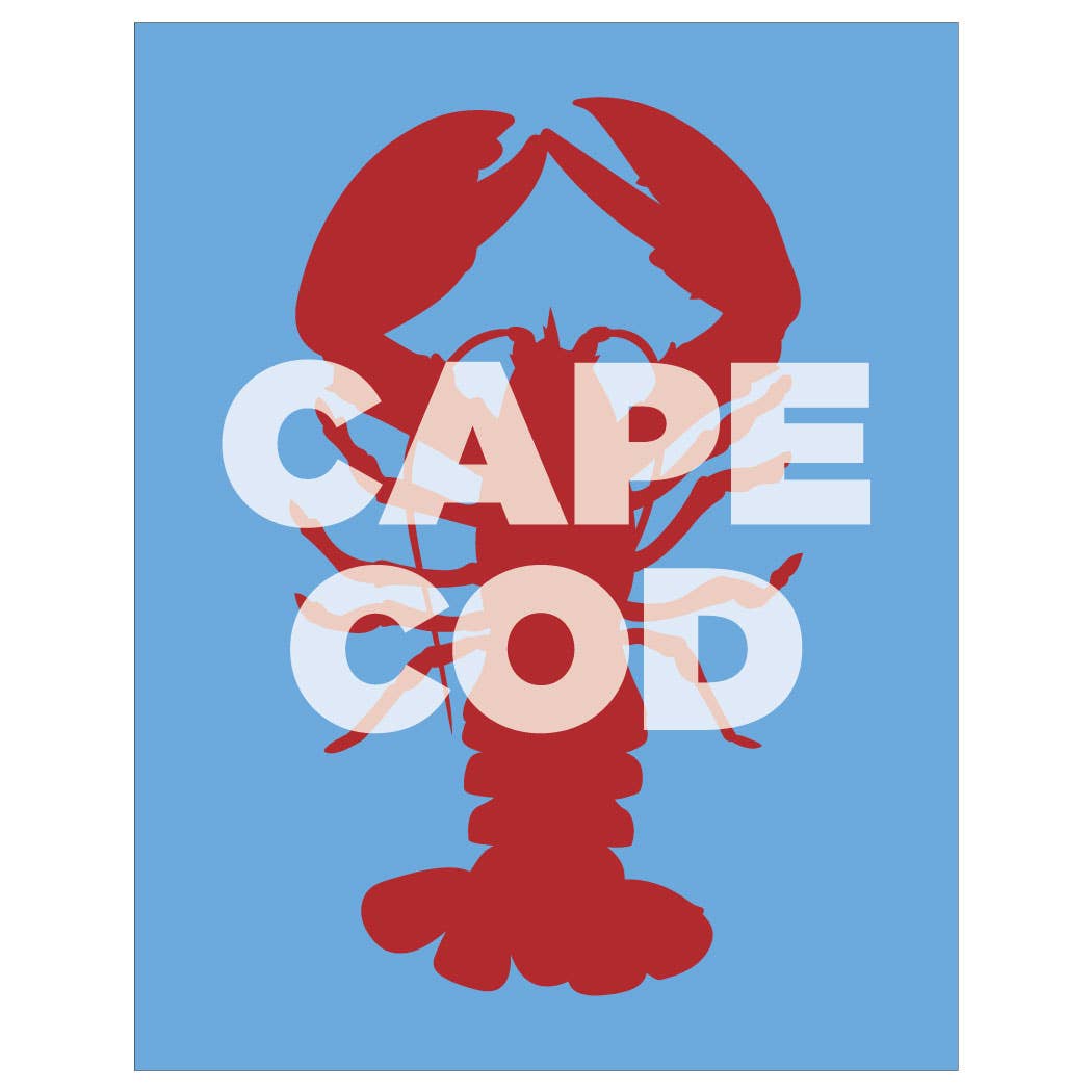 BANGOR MAINE Lobster on Blue Magnet by Fridgedoor