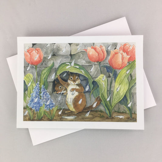 Spring Shower - Greeting Card by Woodfield Press