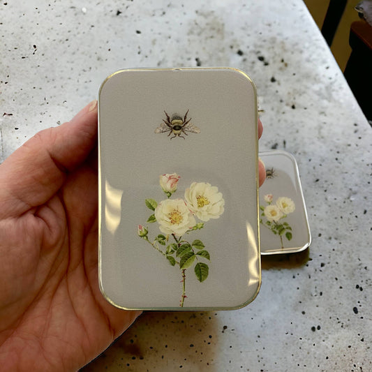 Bee and Rose Notions Tin from Firefly Notes