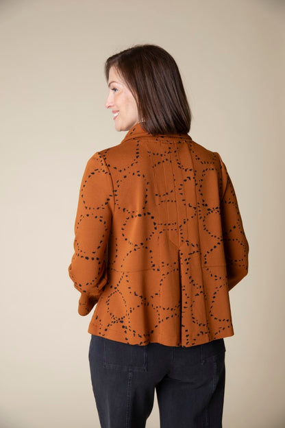 Circle Knit Jacquard Retro Jacket in Ginger by Habitat Clothing