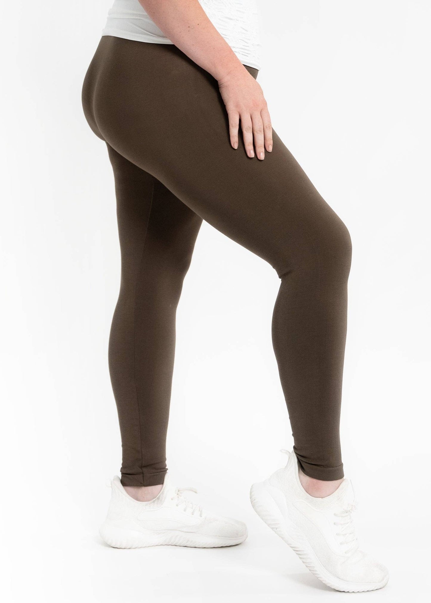 PLUS High-Waist Full Length Leggings by Elietian