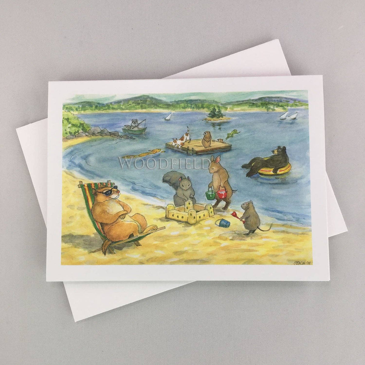 Day at the Beach - Greeting Card by Woodfield Press