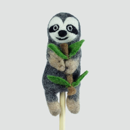 Sloth Felt Finger Puppets by The Winding Road