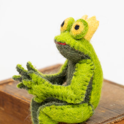 Frog Prince Felted Toy from The Winding Road