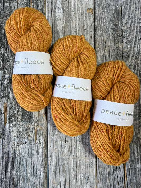 Peace Fleece Worsted: Evening Marigold - Maine Yarn & Fiber Supply