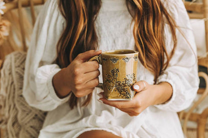 Tan Bee Mug from Colleen Deiss Designs